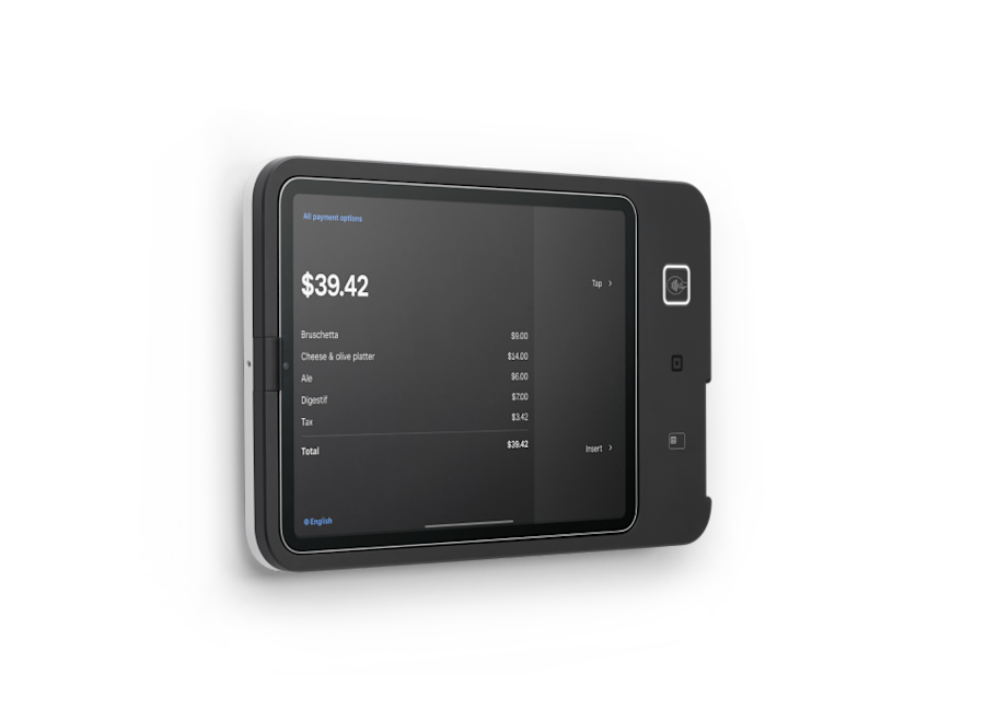 Square Kiosk self-serve ordering screen for counter service