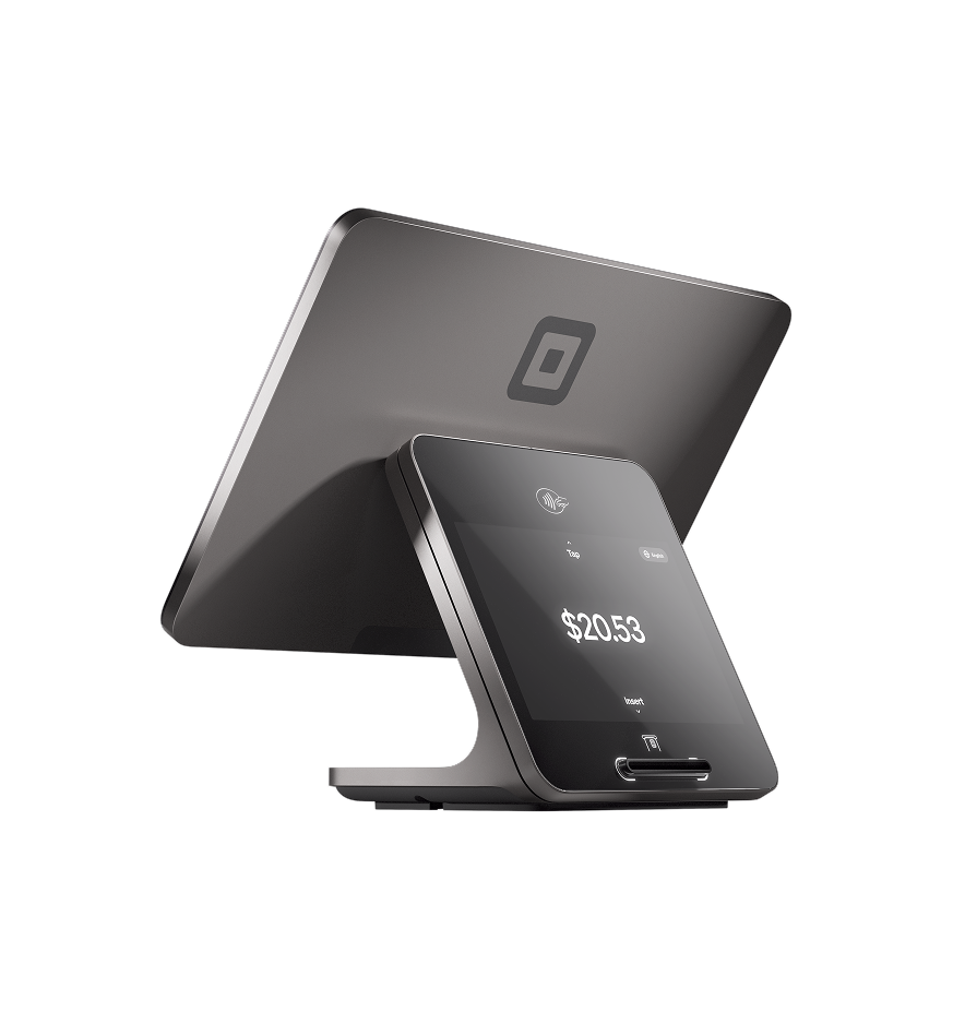 Square Register two-screen countertop POS with customer display